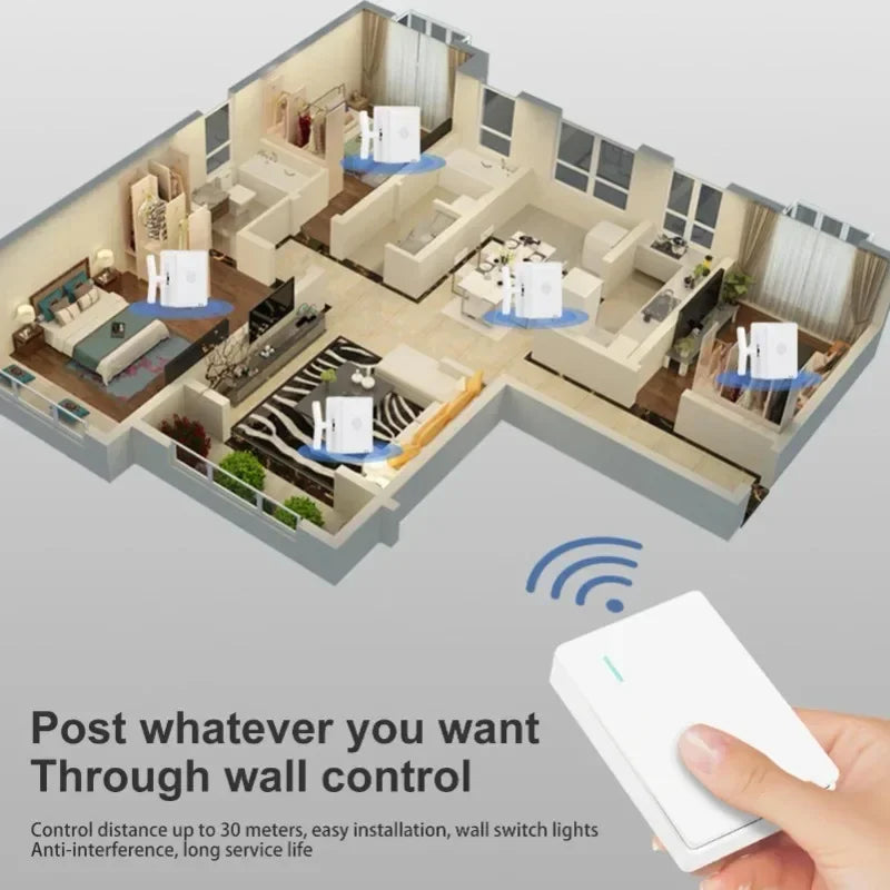 Wiring-Free Wireless Remote Control Turn Off/On Tool Automatic Button Pusher Lazy Remote Control Light off Switchs Button