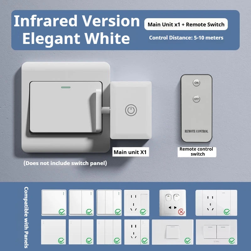 Wiring-Free Wireless Remote Control Turn Off/On Tool Automatic Button Pusher Lazy Remote Control Light off Switchs Button