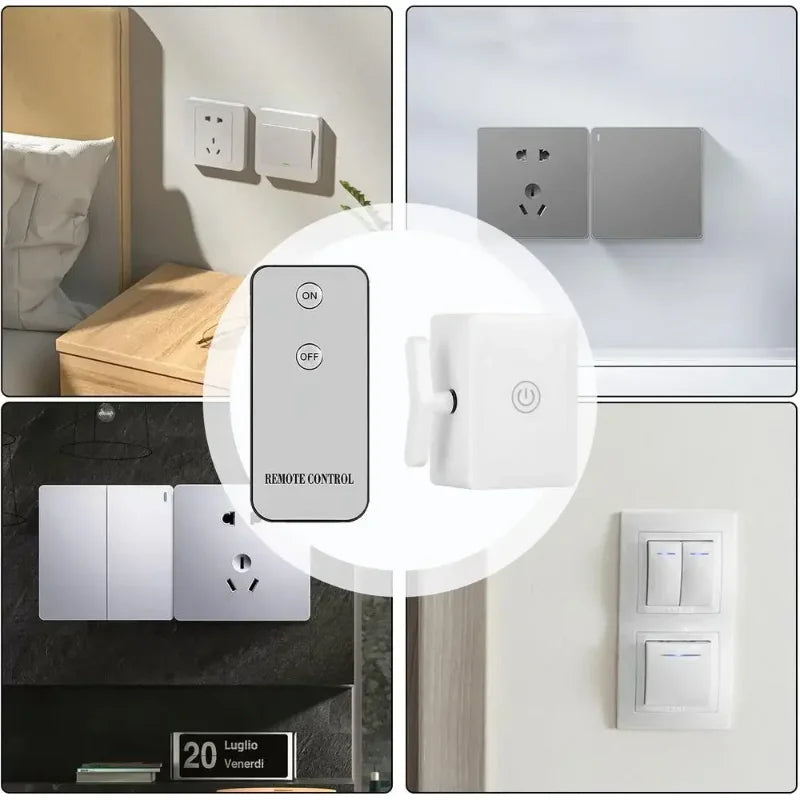 Wiring-Free Wireless Remote Control Turn Off/On Tool Automatic Button Pusher Lazy Remote Control Light off Switchs Button